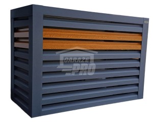 Osłona klimatyzatora - pompy ciepła 130x50x110 cm antracyt + jasny orzech  GP312