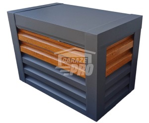 Osłona klimatyzatora - pompy ciepła 70x40x60 cm antracyt + jasny orzech  GP315