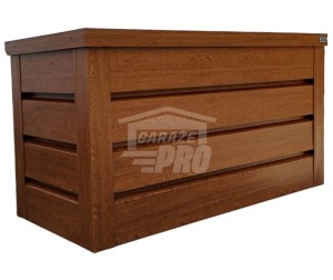Skrzynia ogrodowa metalowa kufer 150x60x70cm  złoty dąb GP348