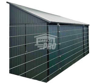 Domek Ogrodowy Garaż  2x5 Brama dwuskrzydłowa + drzwi antracyt  spad w bok GP92