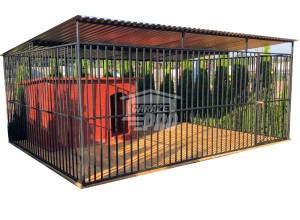    Kojec dla Psów 4x3m - Drewniana podłoga  GP390