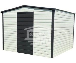 Schowek - Domek ogrodowy - 3x3m - drzwi - antracyt - biały - dach dwuspadowy GP456