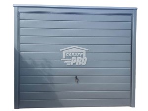 Garaż blaszany 3x8 brama uchylna +drzwi   antracyt Dach spad w tył GP107