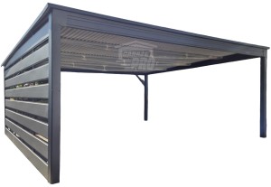 Wiata samochodowa CarPort 5,5x5m - antracyt - dach spad w tył  GP699