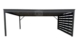 Carport - wiata samochodowa 6x5 m - dodatkowa zabudowa - antracyt - dach spad w tył GP735