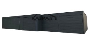 Garaż blaszany 17x6 Brama uchylna x 5 antracyt spad w tył GP165      