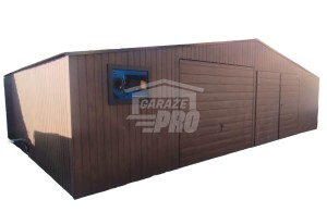 Garaż blaszany 11x6 2x Brama + okno Dach dwuspadowy GP198